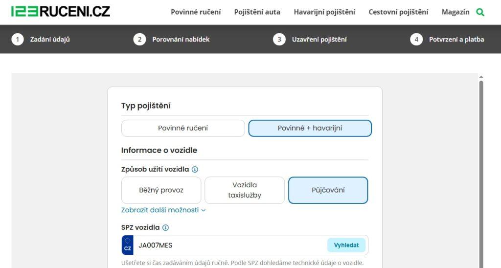 Některé srovnávače pojištění svedou dohledat informace o stavu vozidla samy.